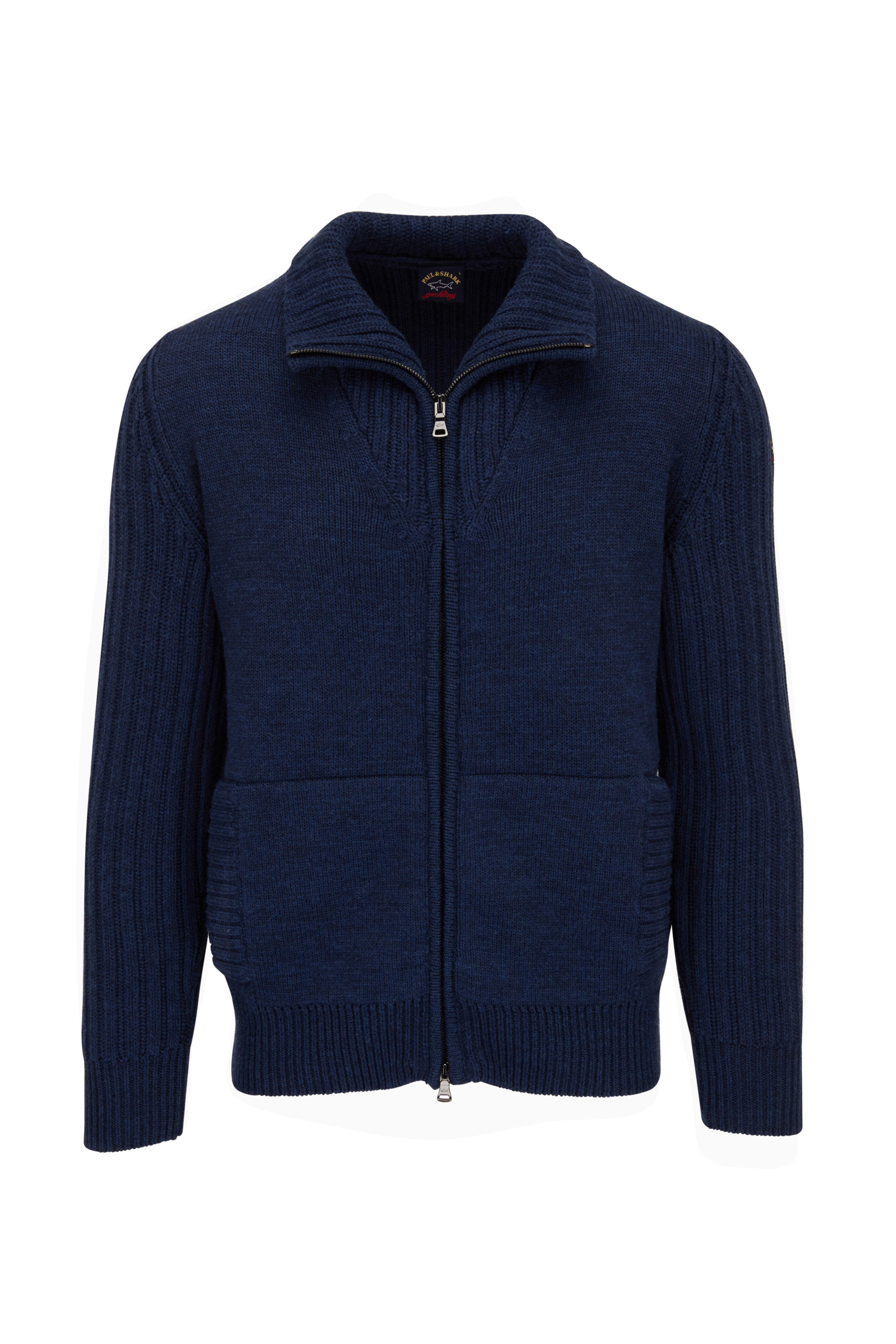 Paul & Shark - Blue Wool Full Zip Sweatshirt