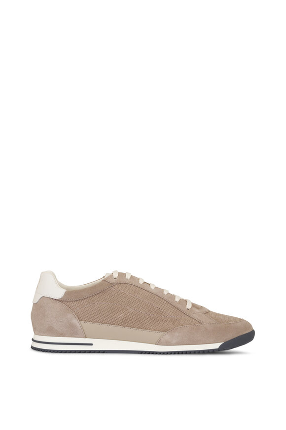 Brunello Cucinelli Sand Suede Low Top Sneaker - view 3