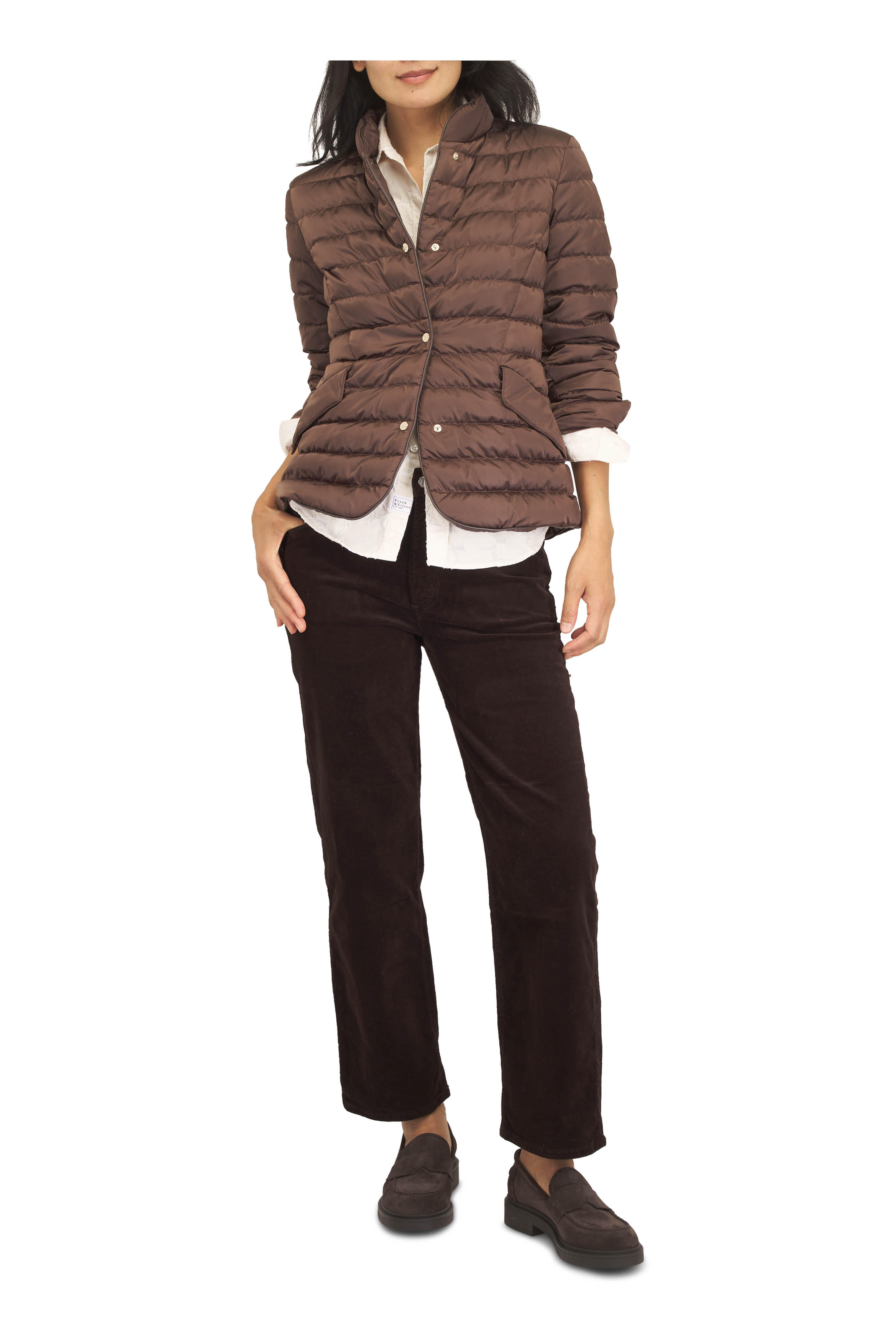 Citizens of Humanity - Palma Brown Cotton Straight Corduroy Pant - view 2