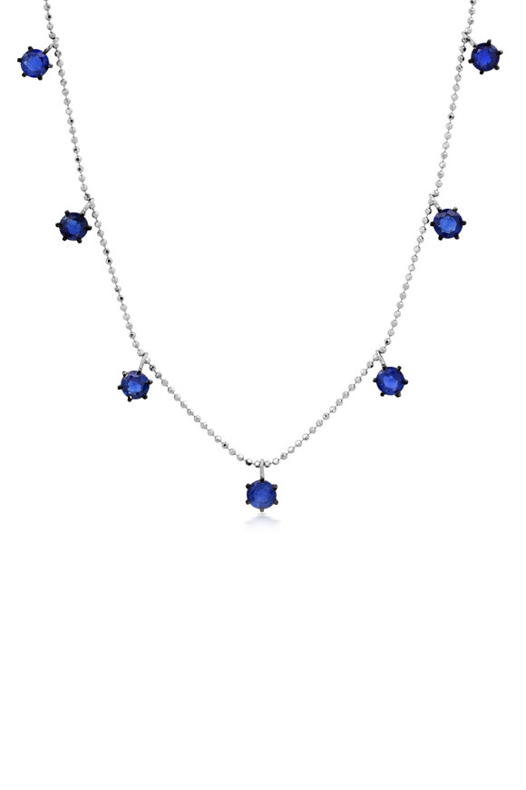 Graziela Gems Blue Sapphire Floating Necklace
