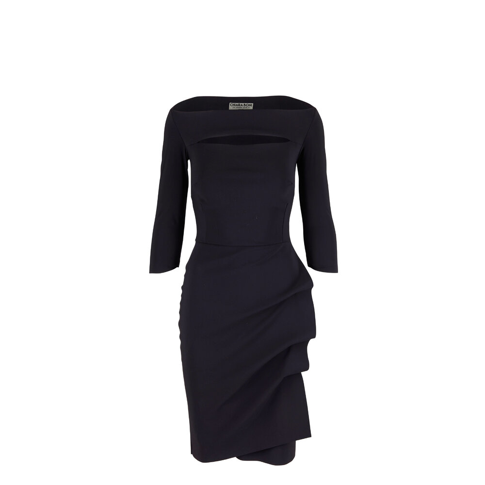 Chiara Boni La Petite Robe - Kate Black Boatneck Dress