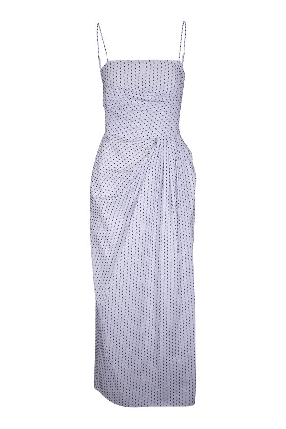 Adam Lippes Cari White & Ink Shasiko Stripe Dress