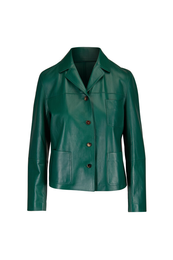 Lafayette 148 New York Grass Leather Three Pocket Jacket - view 1