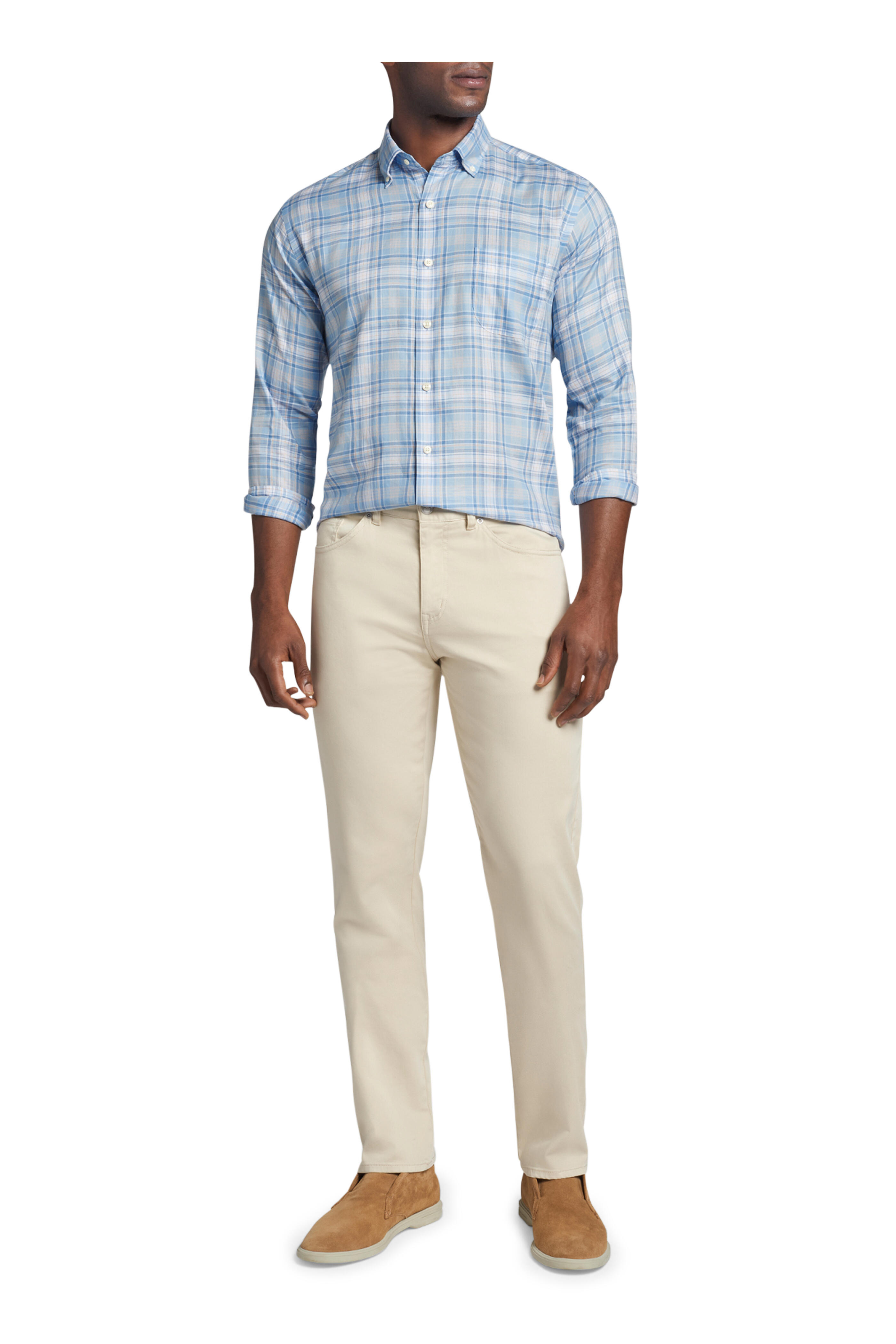 Peter Millar - Yates Light Blue Soft Cotton Sport Shirt - view 2