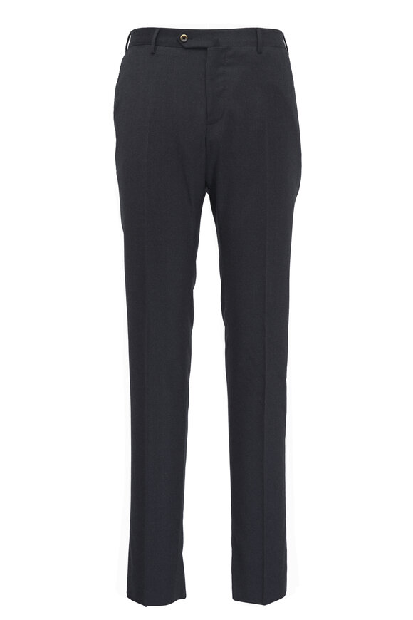 PT Torino Gray Super110 Flannel Dress Pant 