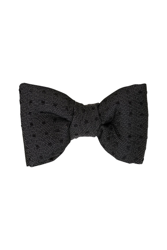 Tom Ford - Grey Polka Dot Silk Bowtie