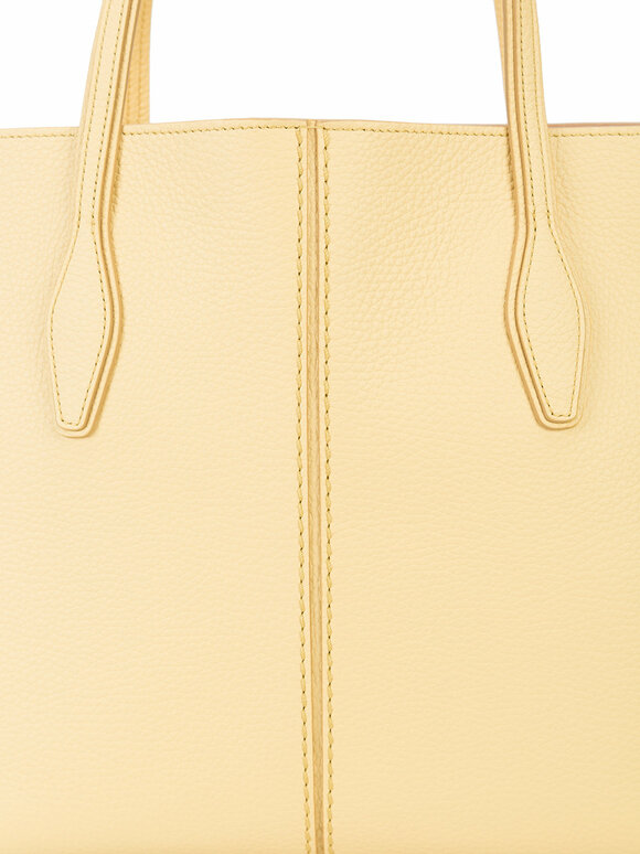 Tod's - Joy Yellow Grained Leather Medium Open Tote