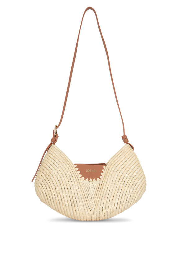 Loewe Medium Swing Natural Raffia & Leather Bag - view 1