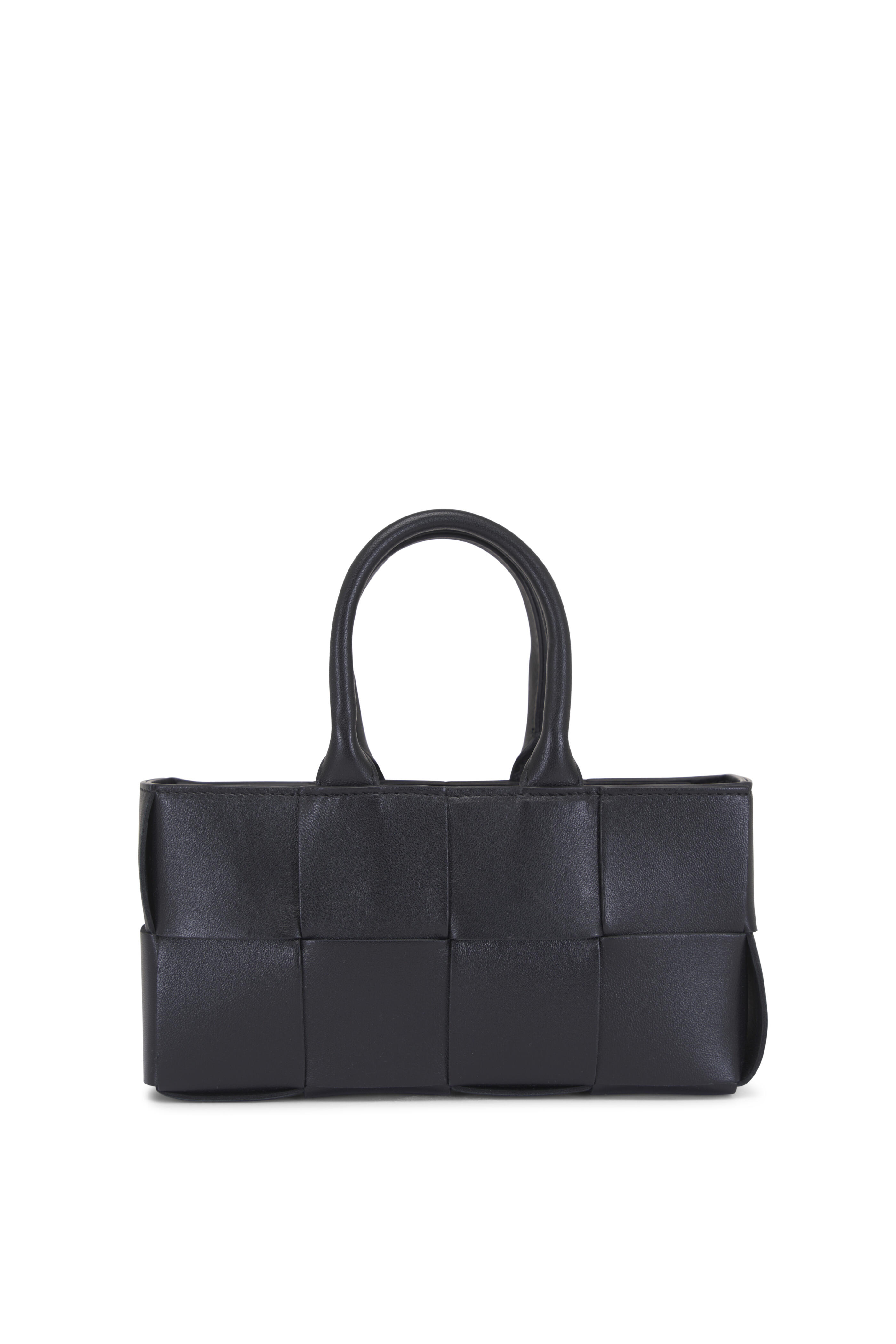 Bottega Veneta - East-West Arco Black Intreccio Leather Tote Bag