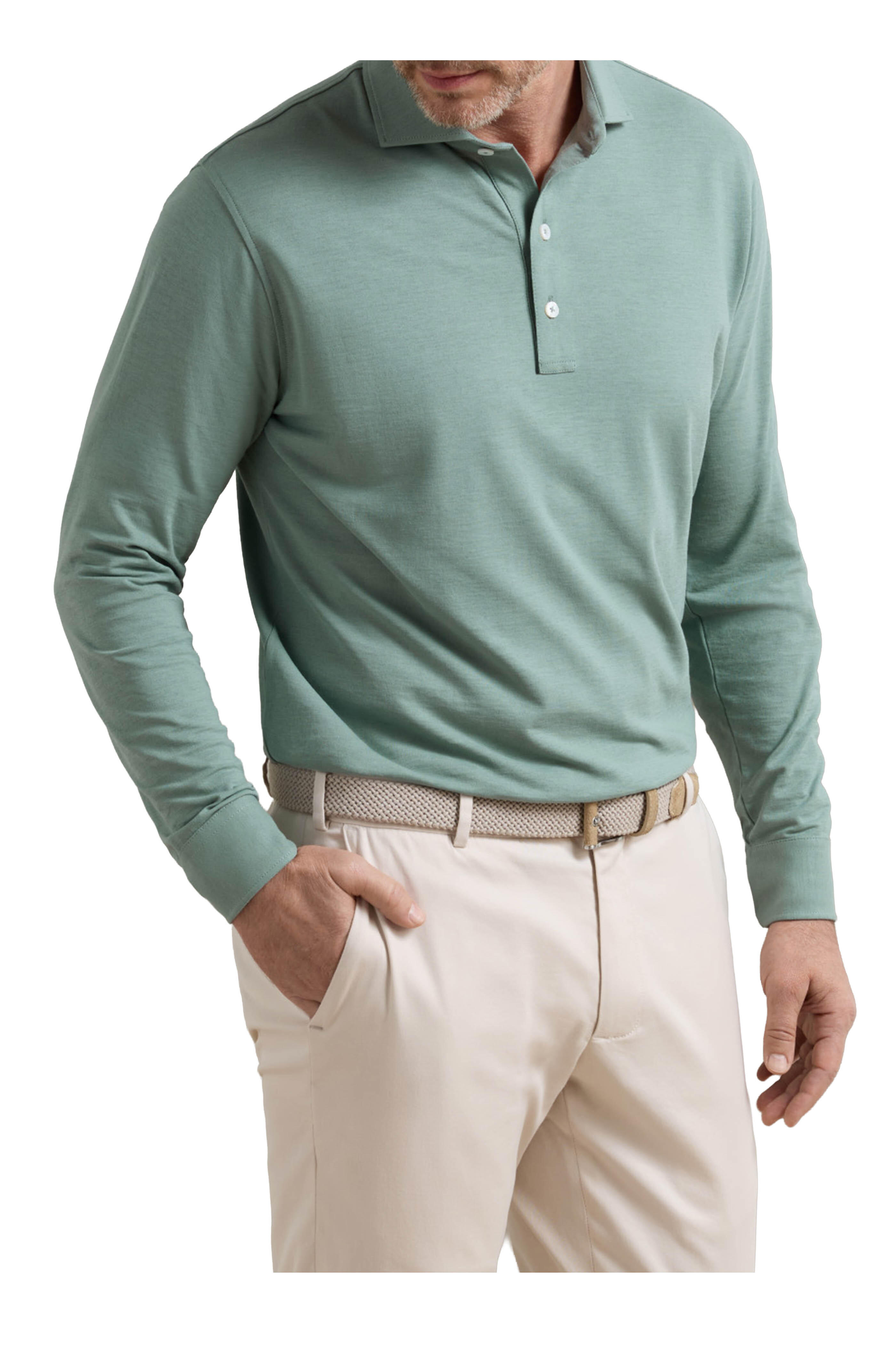 Peter Millar - Willow Cool Cotton Long-Sleeve Polo
