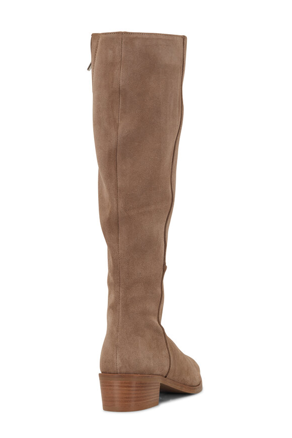 Aquatalia - Remo Light Taupe Suede Tall Boot