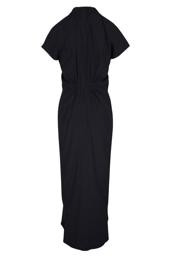 Zero + Maria Cornejo Stella Black Ruched Dress - view 4
