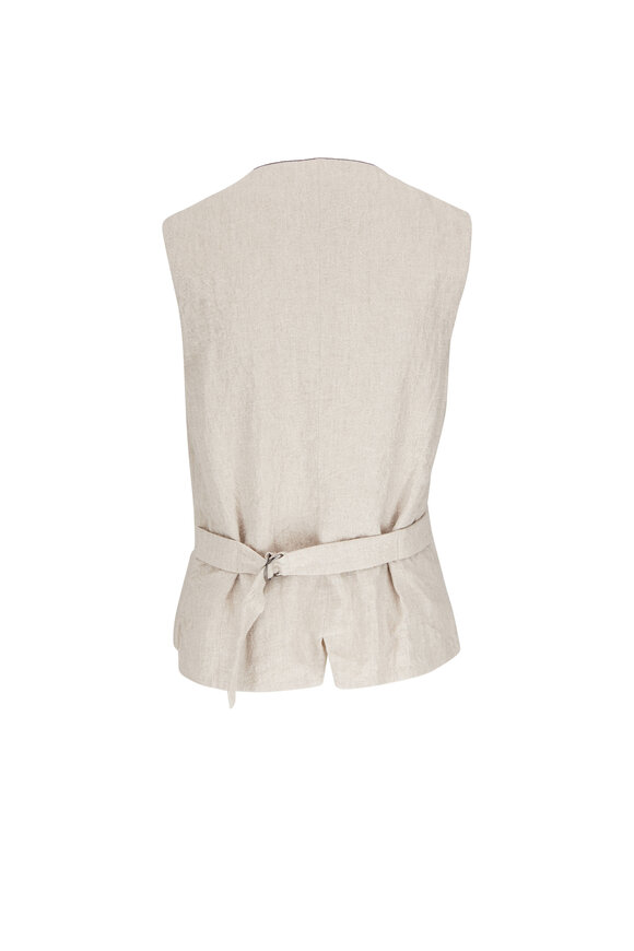 Brunello Cucinelli - Beige Linen Vest 