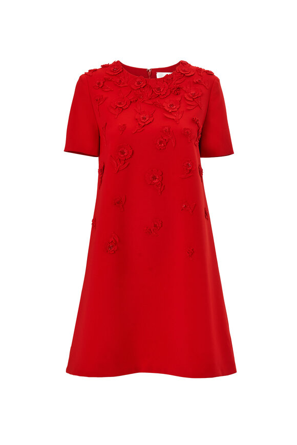 carolina herrera red floral dress Carolina Herrera Red Floral Dress Front Row Carolina Herrera Spring 2024