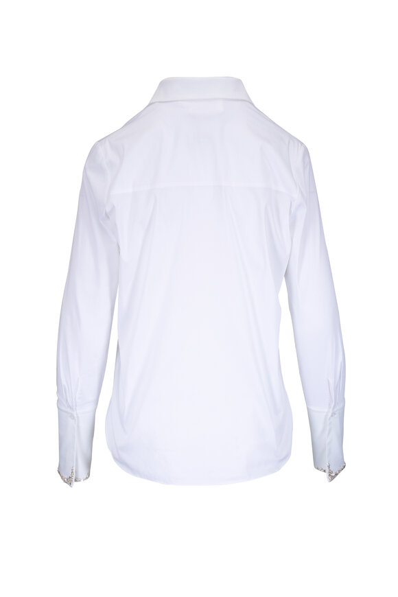 TWP - Object of Affection White Crystal Embellished Top