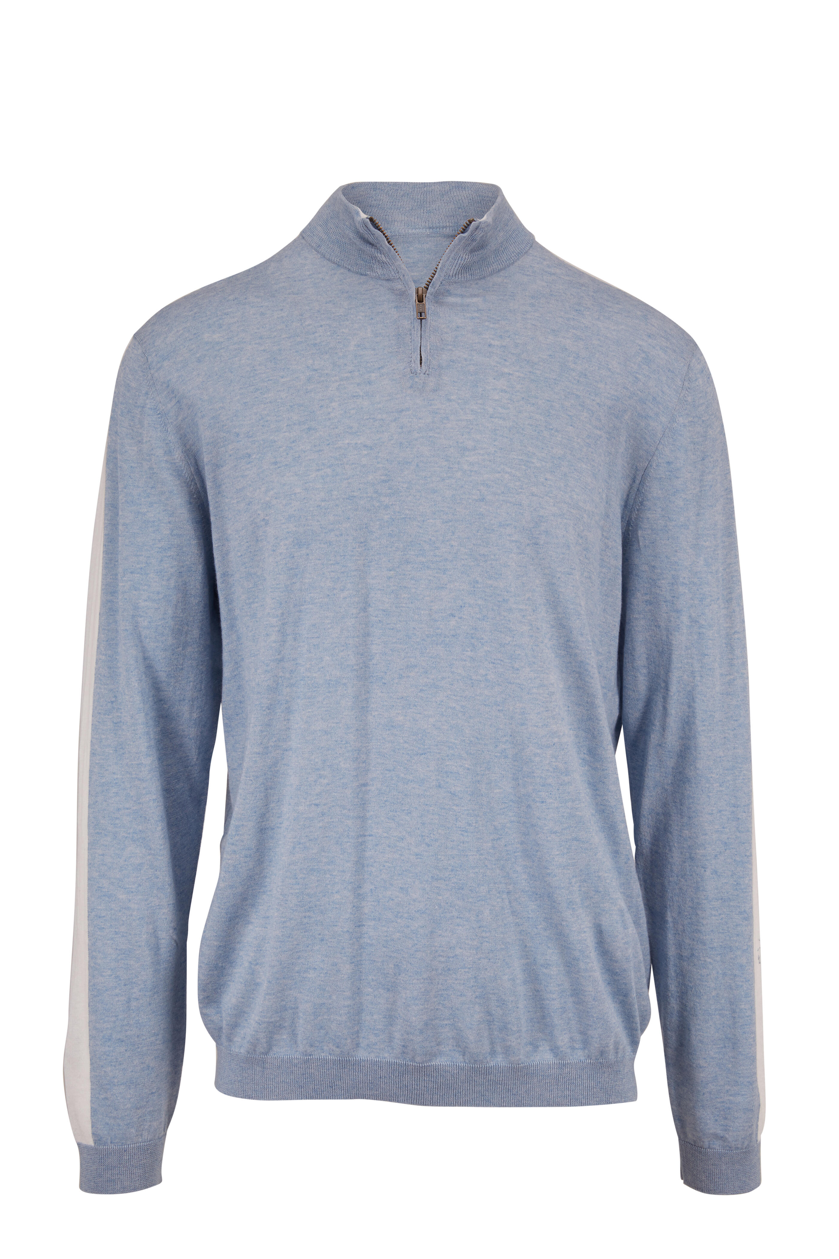 Autumn Cashmere Horizon Pure Cotton Cashmere Quarter Zip Sweater