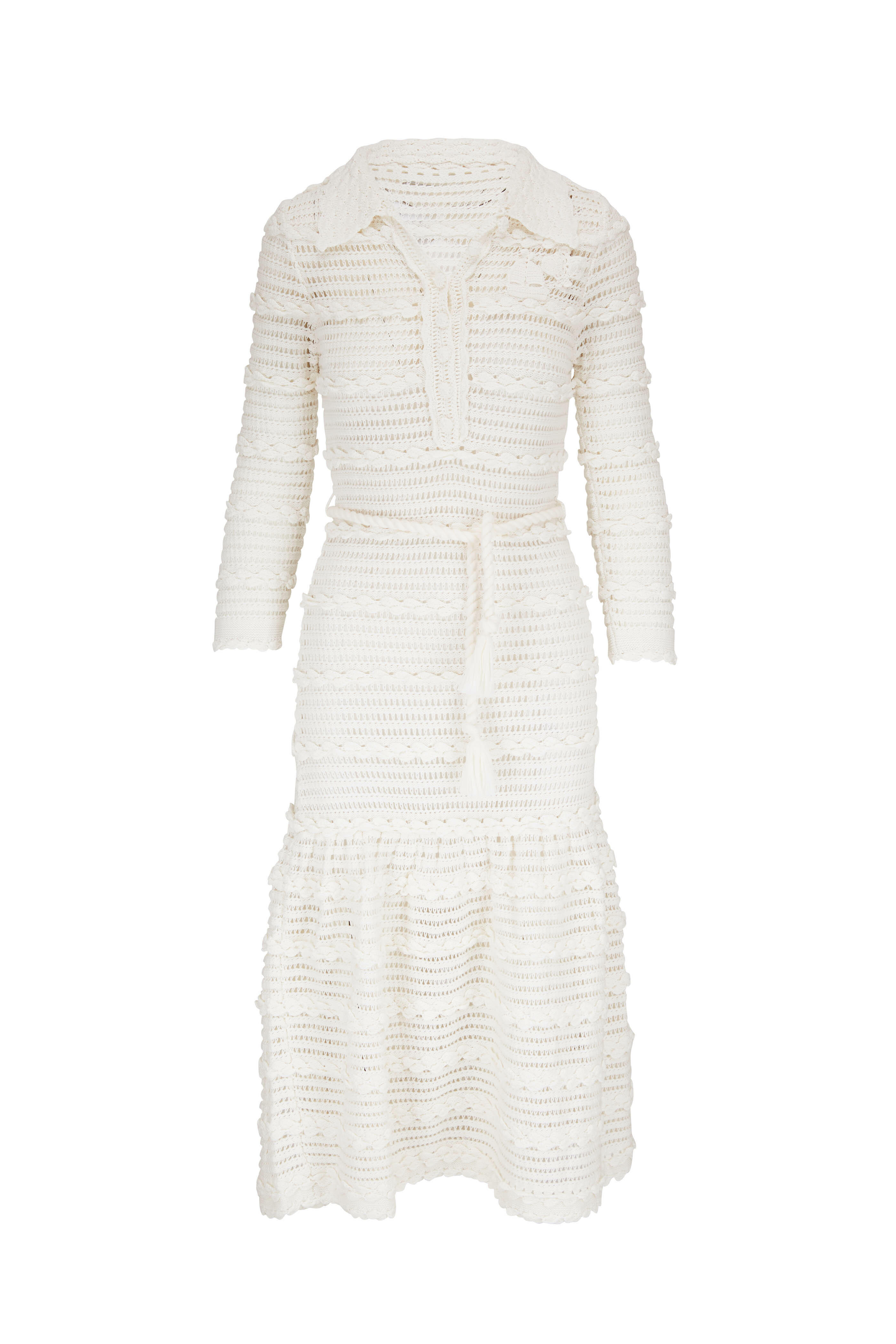 Zimmermann - Lyre Ivory Cotton Shirt Dress | Mitchell Stores