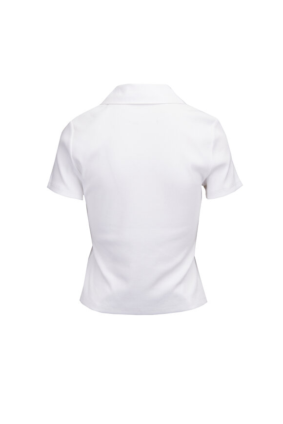 Veronica Beard Kearney White Polo Tee - view 2