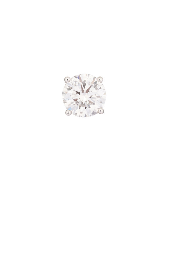 Louis Newman Platinum Diamond Studs - view 2