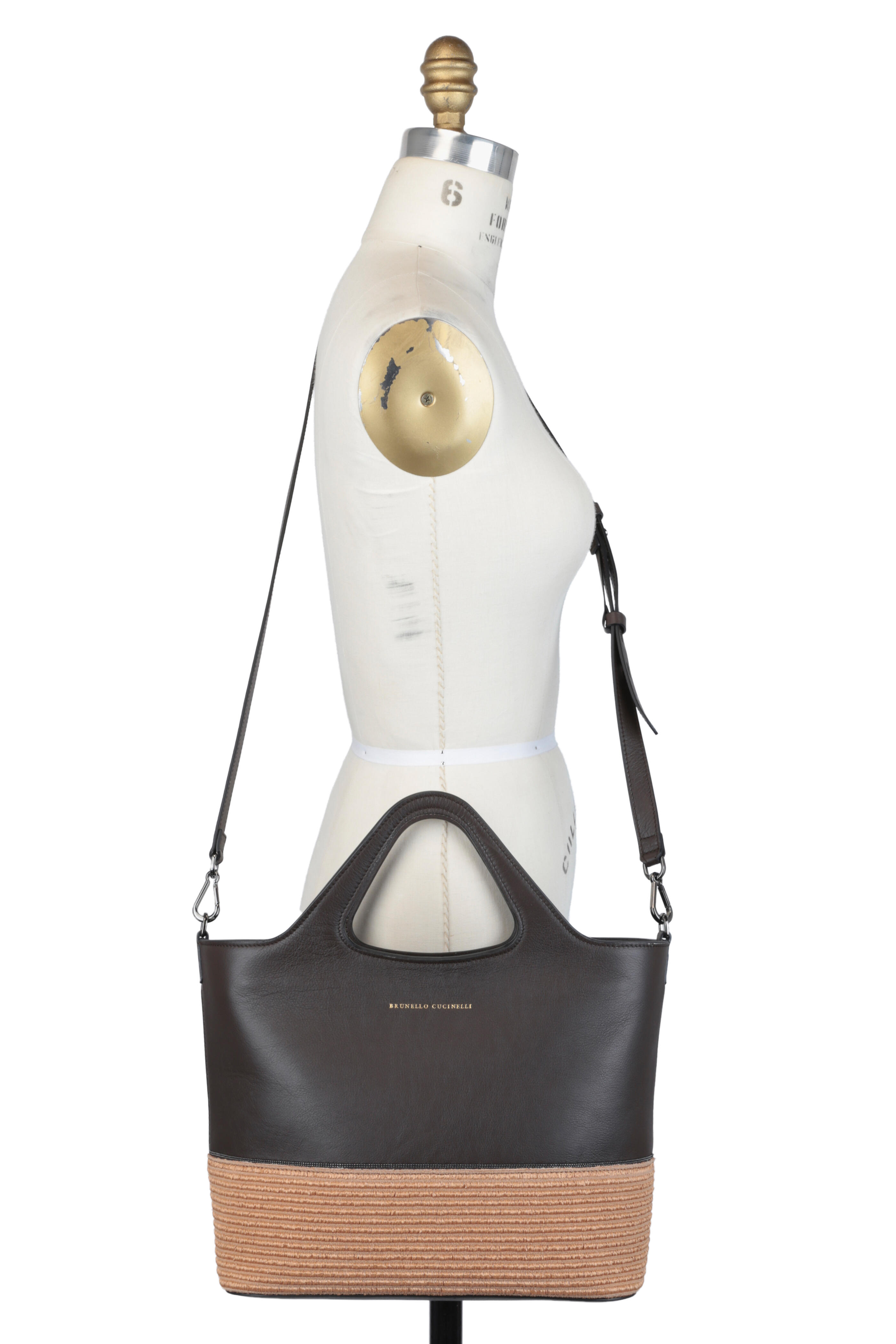 トートバッグ BRUNELLO CUCINELLI Woman Tote bags Dark MBHED2573 C8279 Brunello Cucinelli Monili Shopper Bag - Brown | MBHED2573C8279