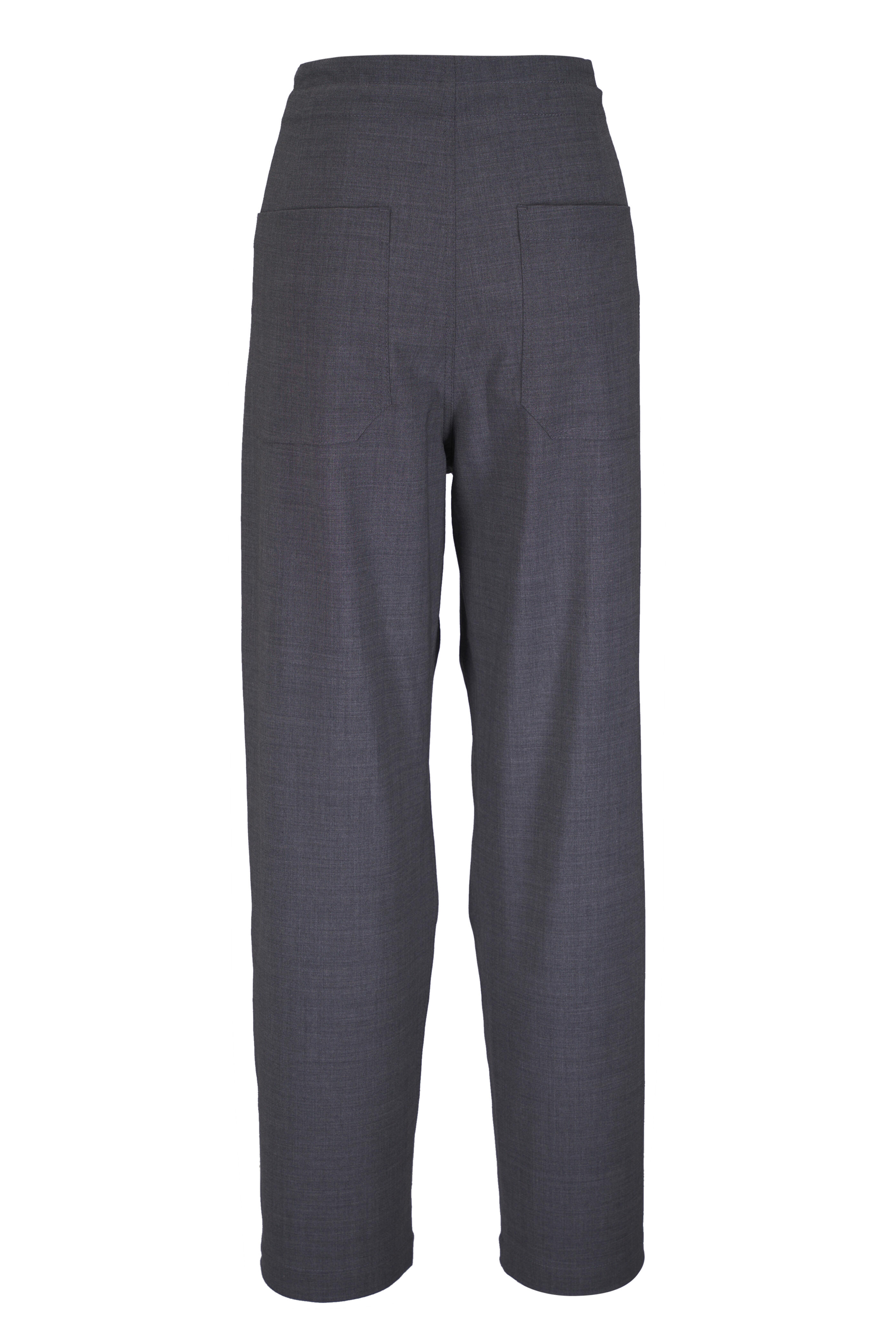 Brunello Cucinelli - Medium Gray Tropical Luxury Wool Drawstring Pant