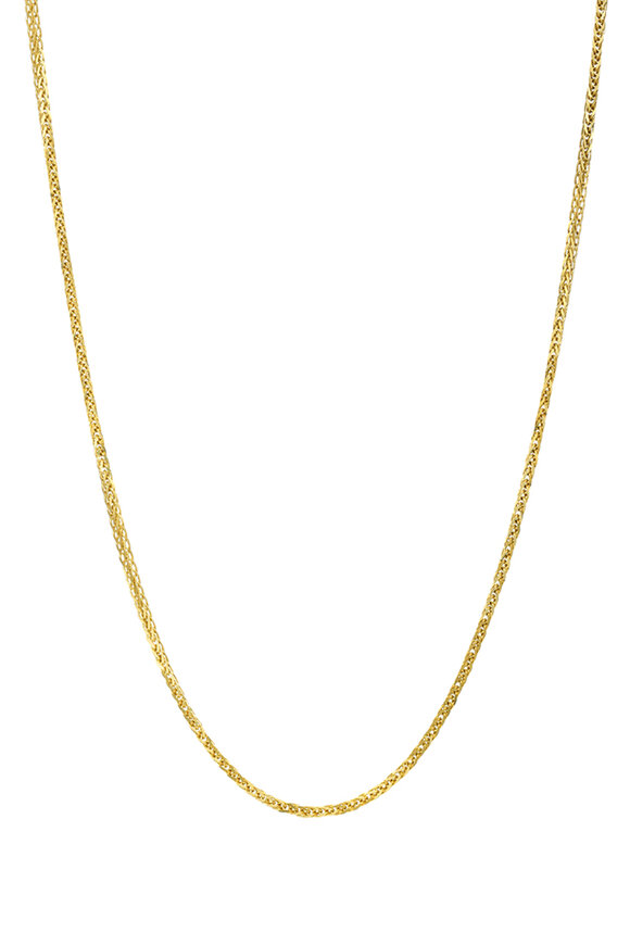 Dru Yellow Gold Foxtail Chain Necklace