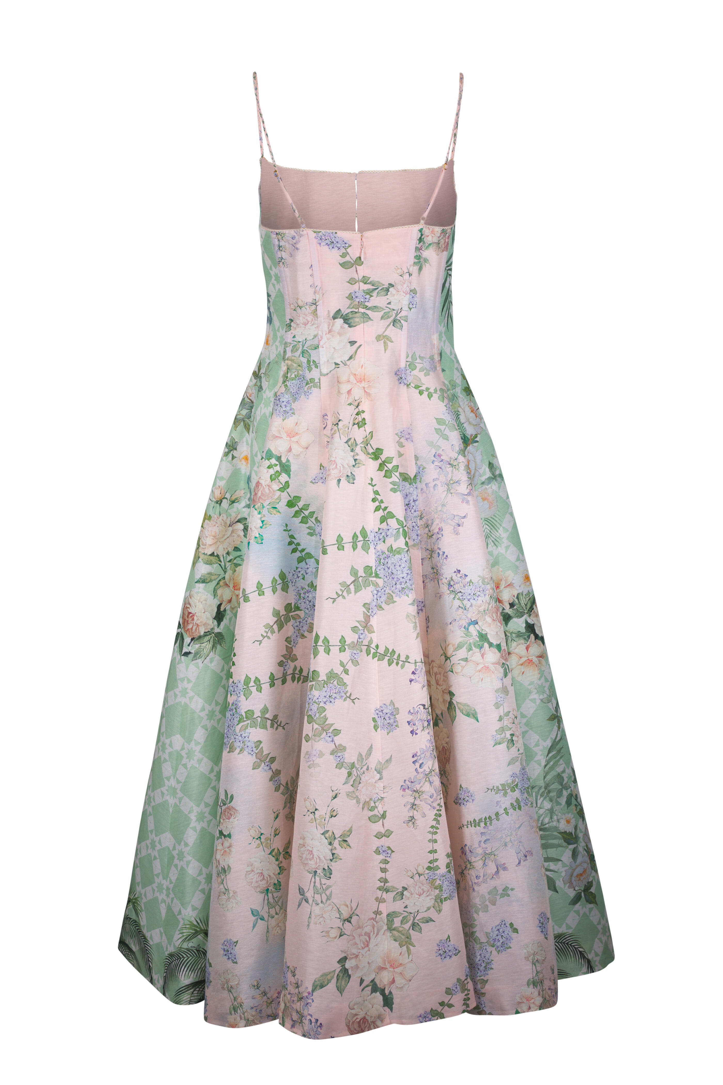 Camilla - Light Pink Floral Corset Dress
