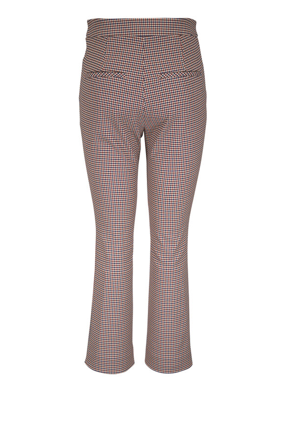 Veronica Beard Arte Navy & Rust Houndstooth Kick-Flare Pant - view 2