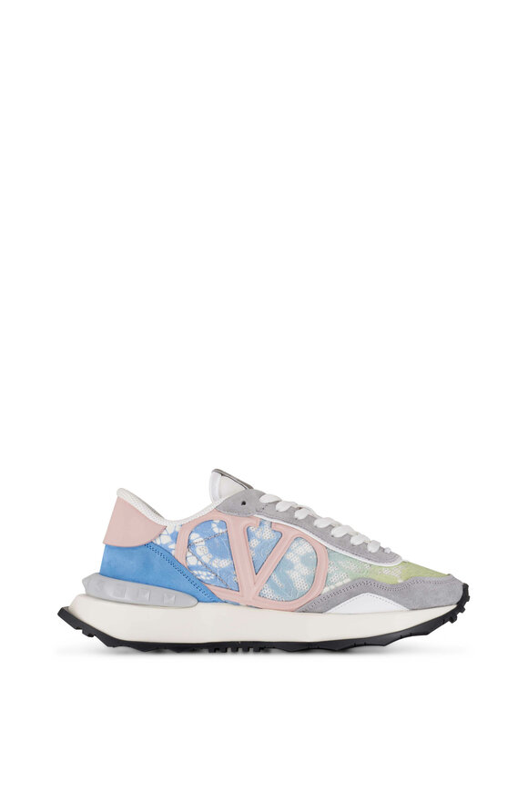 Valentino Garavani - Multicolor Print Lace VLogo Sneaker