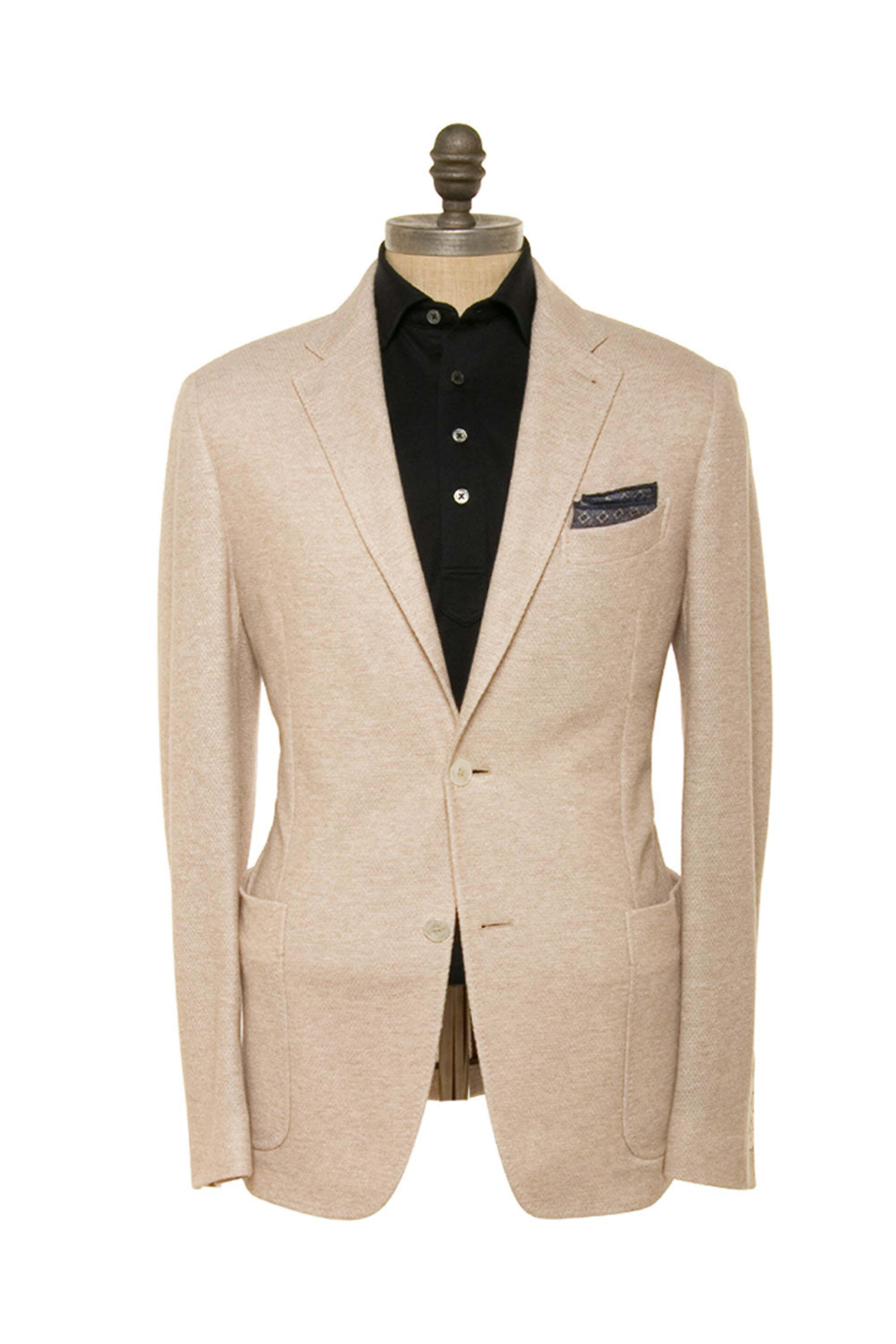 Zegna - Cream Jersey Knit Sportcoat