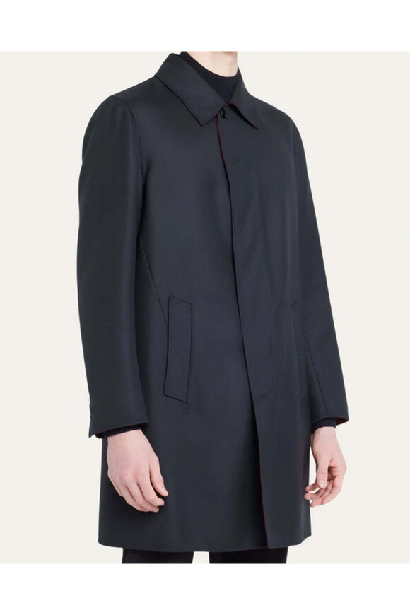 Brioni - Navy Blue Double Car Coat