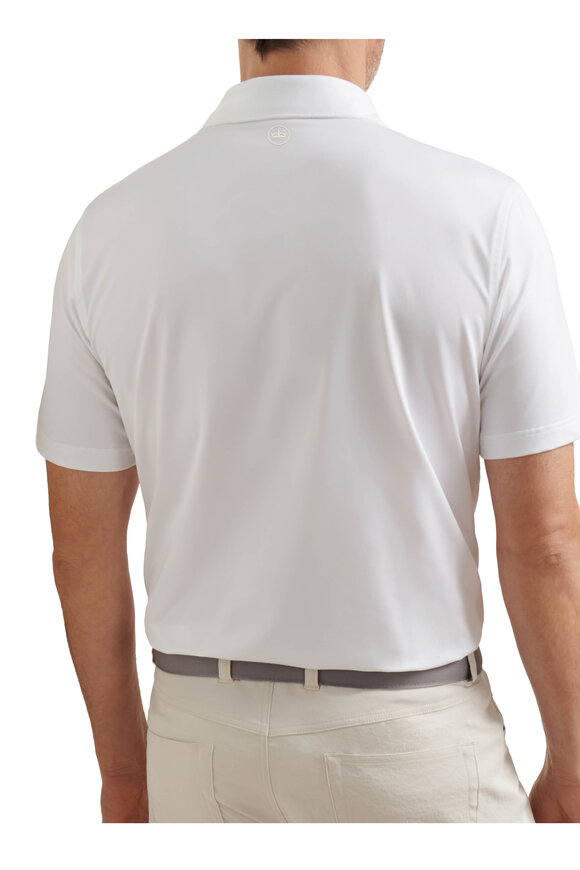 Peter Millar White Solid Performance Jersey Polo - view 3