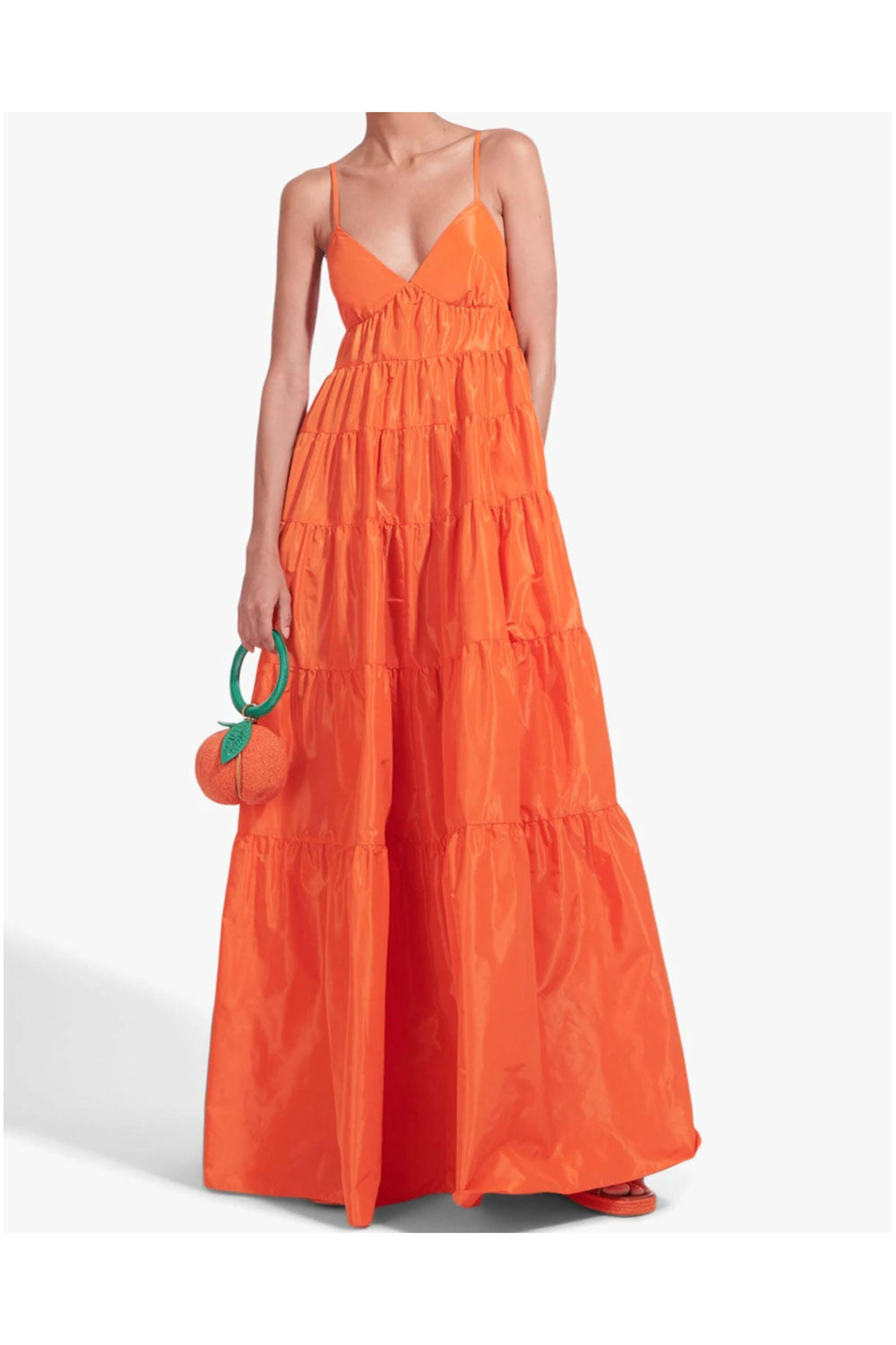 Staud - Tangerine Ripley Maxi Dress | Mitchell Stores Staud - Tangerine Ripley Maxi Dress | Mitchell Stores
