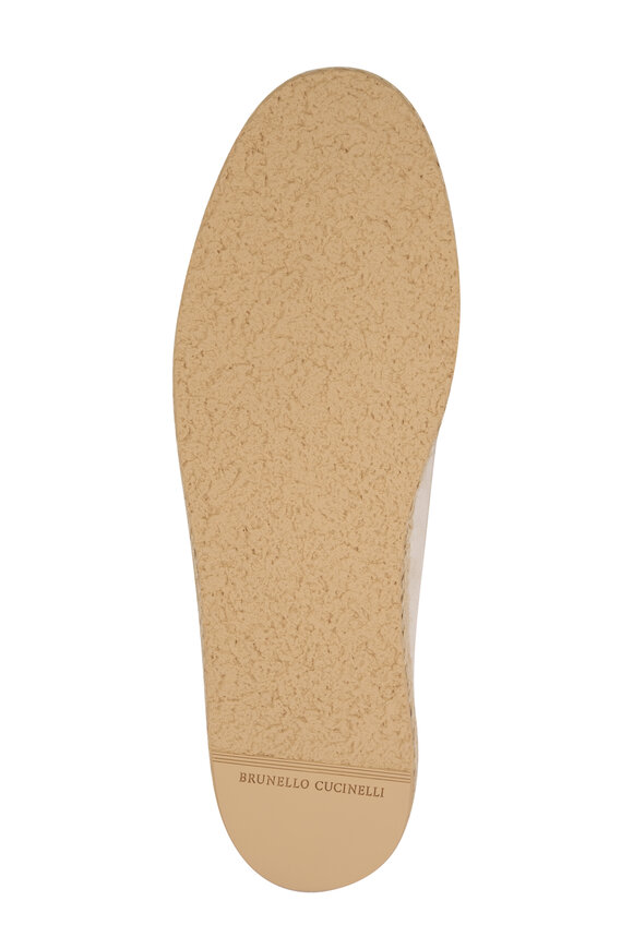 Brunello Cucinelli Sand Suede Boat Espadrille - view 5