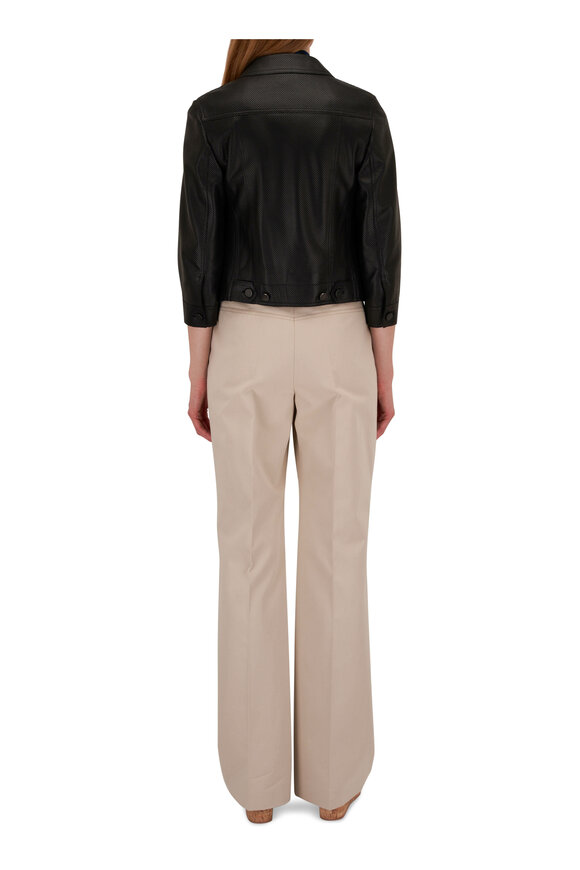 Akris - Florine Greige Cotton Wide Leg Pant