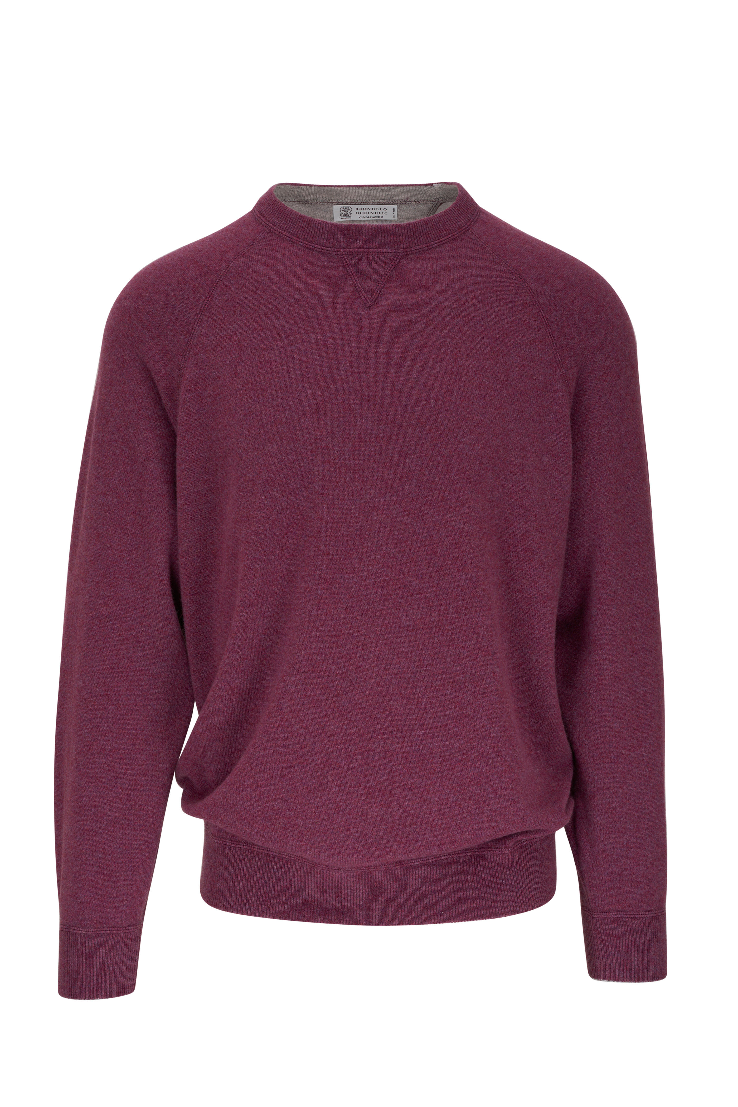 Brunello Cucinelli - Grape Cashmere Crewneck Sweater
