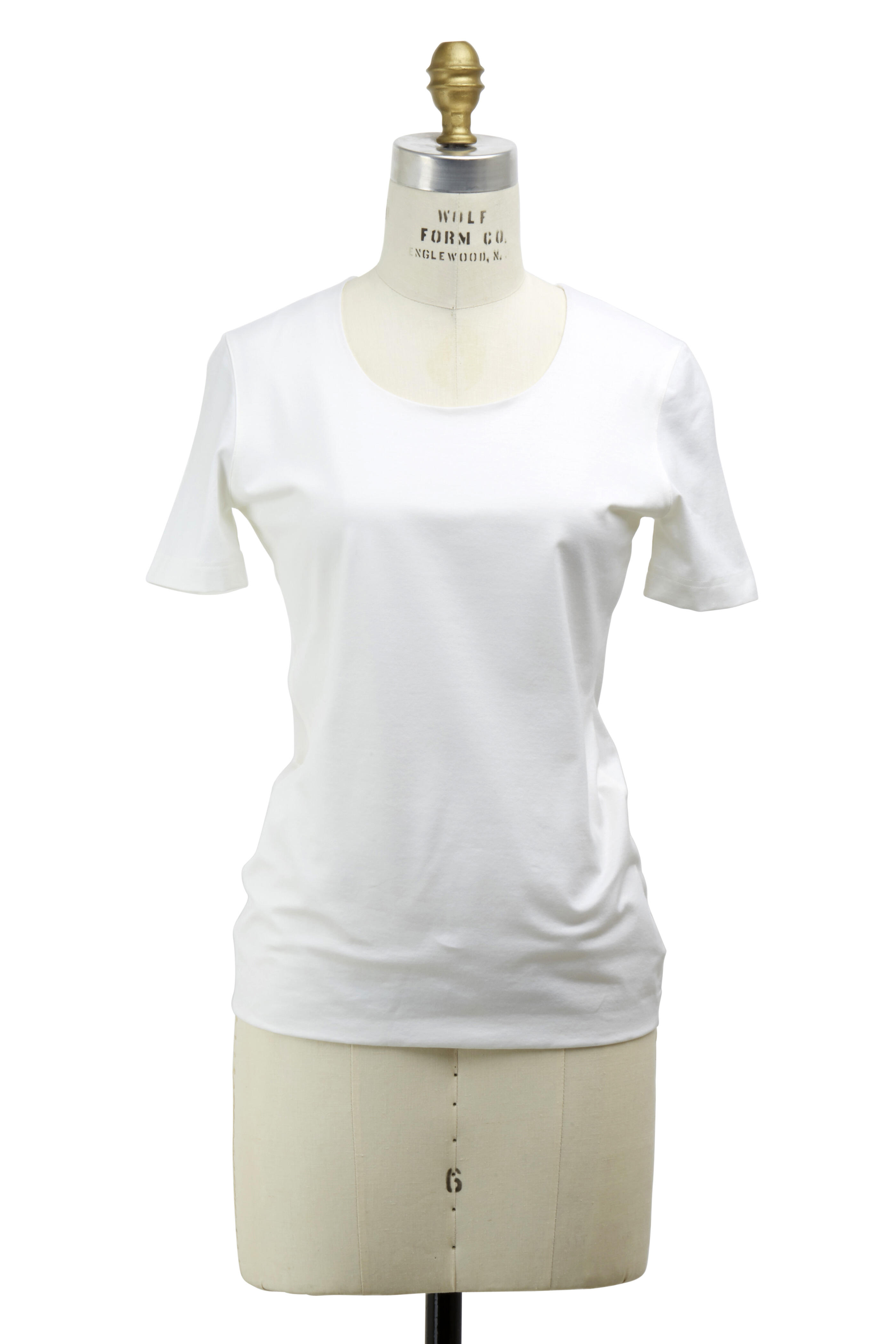 Akris - Off-White Stretch Cotton Knit Top