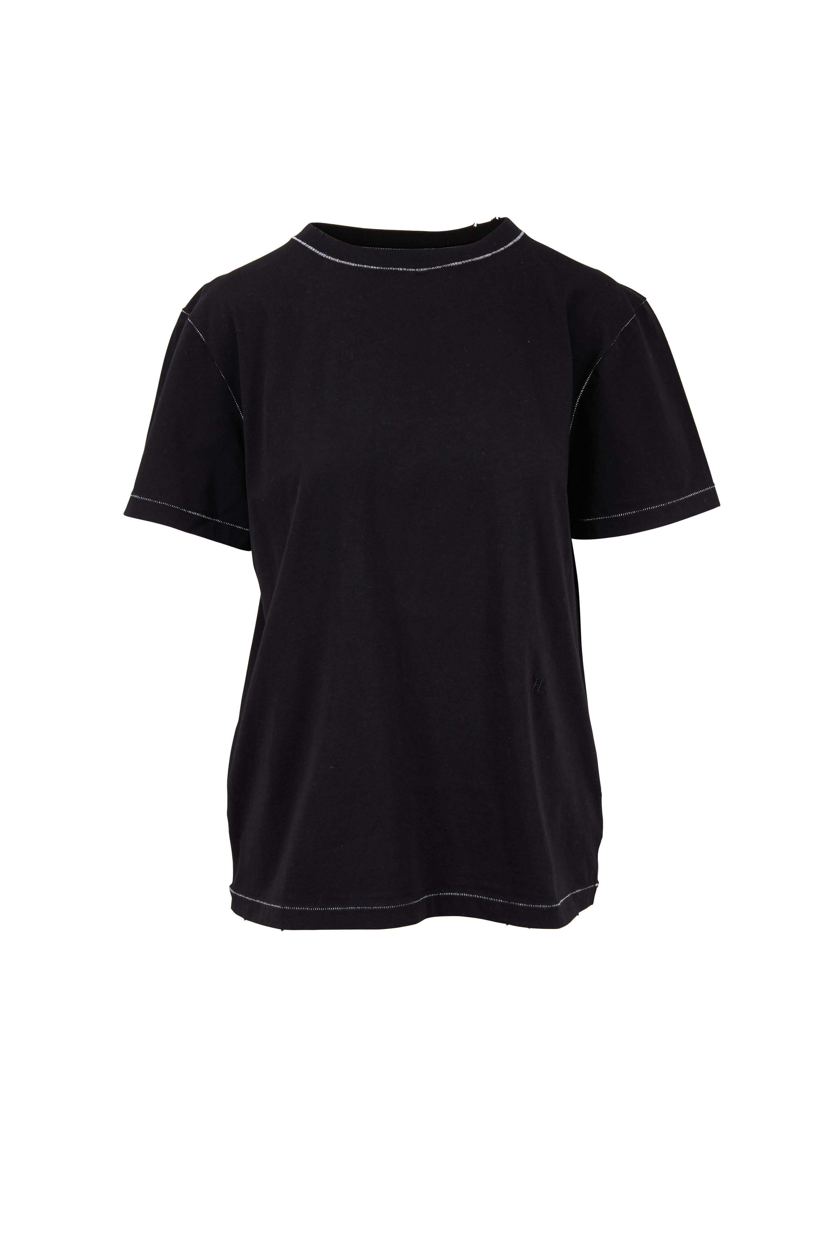 Helmut Lang Black Double Layer Long Sleeve T-Shirt Helmut Lang