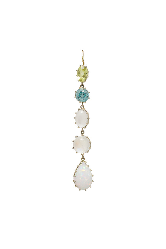 Renee Lewis - Opal, Moonstone & Aquamarine Drop Earrings