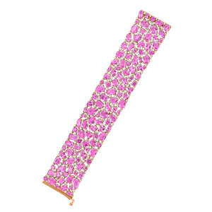 Sutra Fancy Pink Sapphire & Diamond Mosaic Bracelet