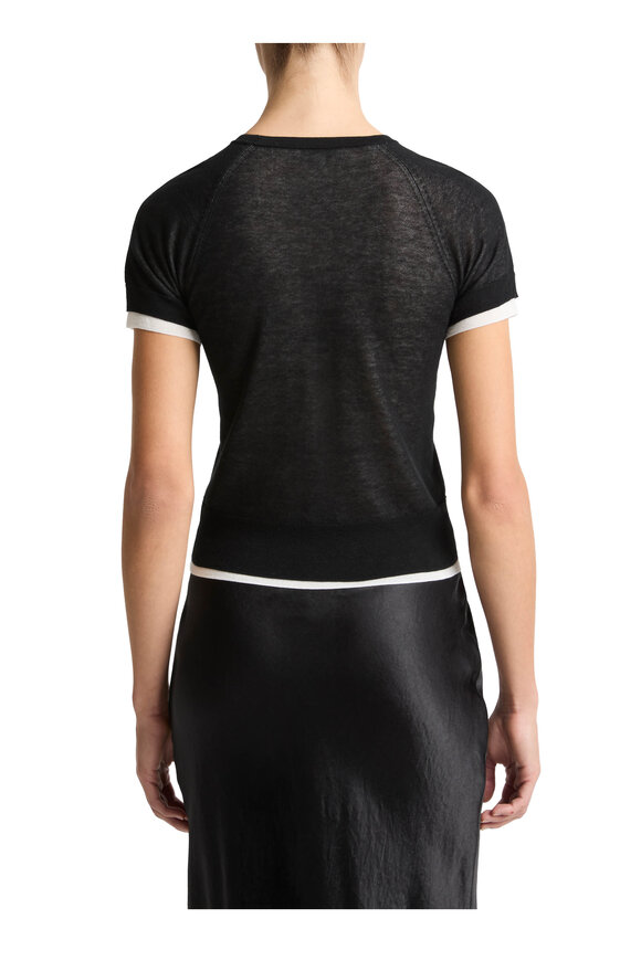 Vince Black & Off White Double-Layer Sweater - view 3