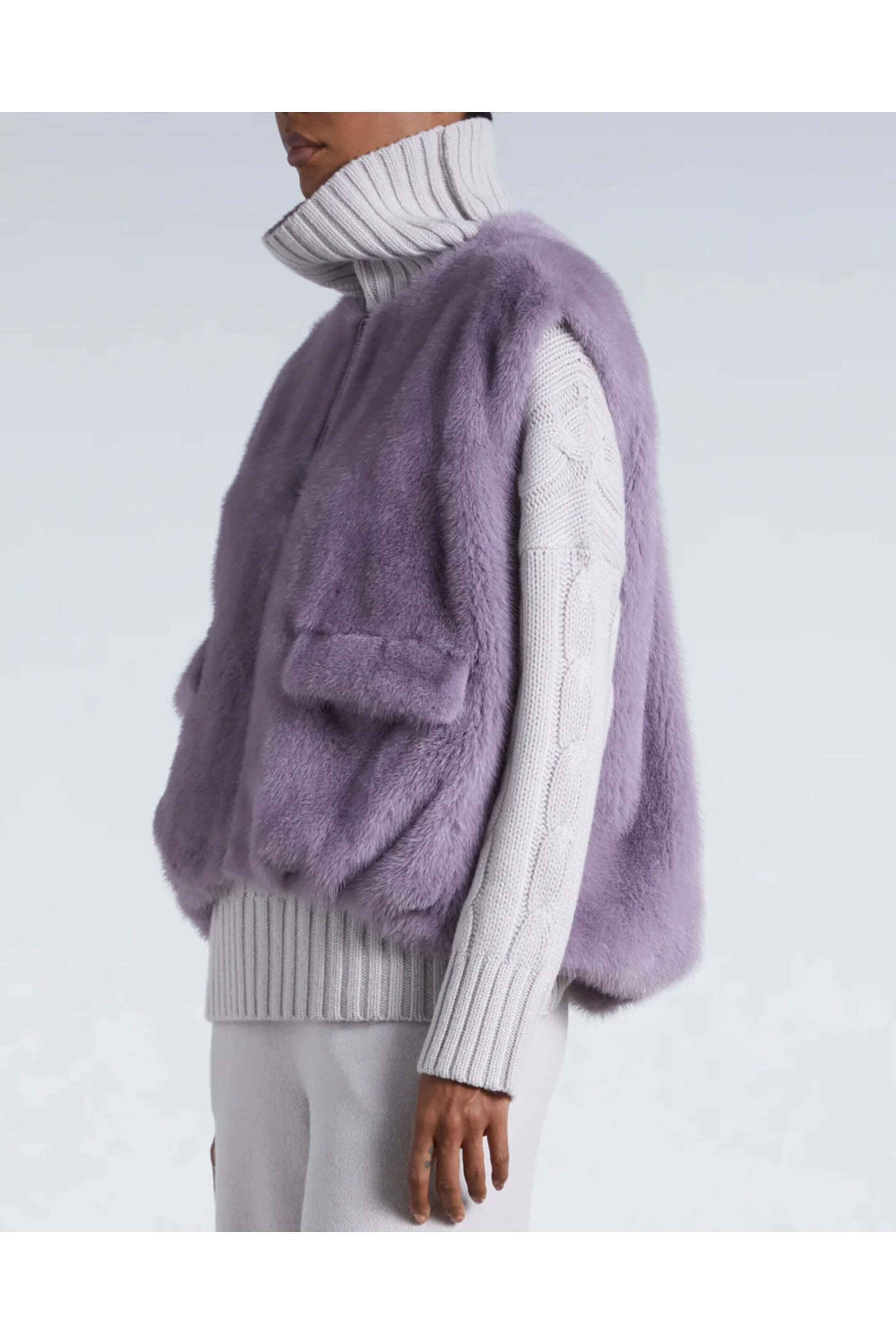 Simonetta Ravizza - Lilla Macarons Jacopo Mink Vest