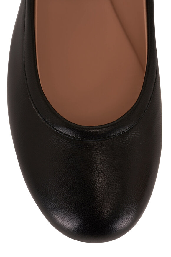 Gianvito Rossi - Black Leather Mary Jane Flat 