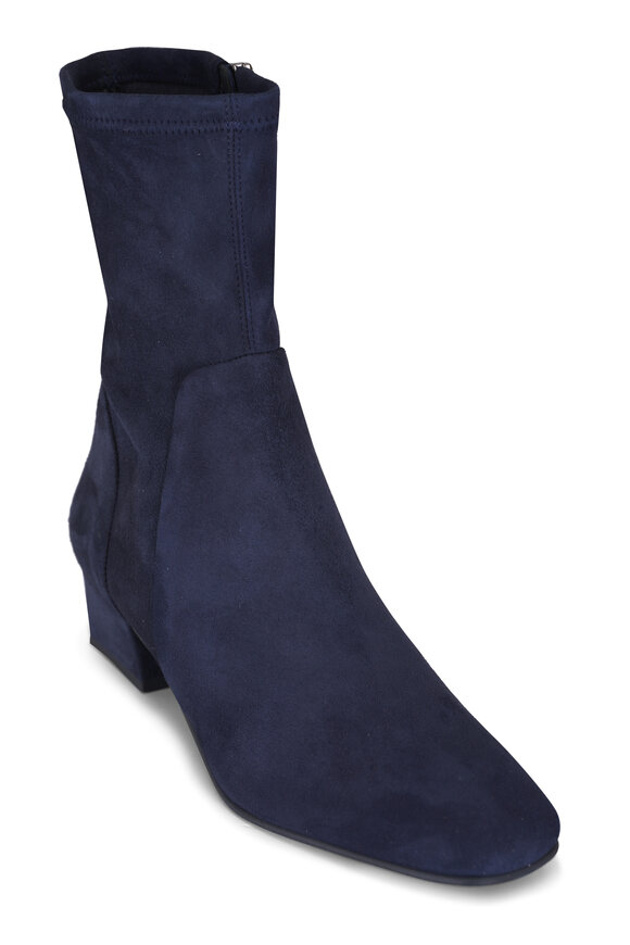 Aquatalia Stassi Navy Suede Short Boot - view 1