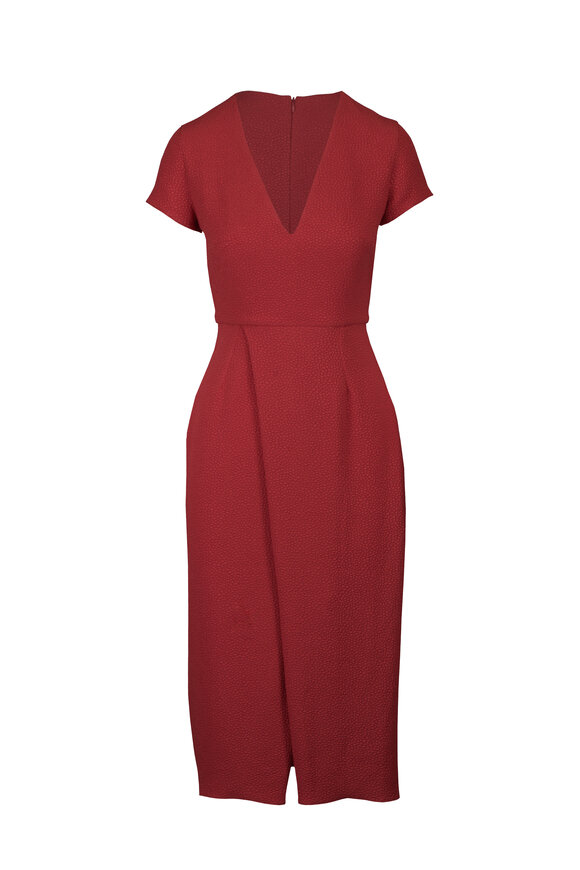 Edeline Lee Tati Carmine Bubble Jacquard Midi Dress - view 1