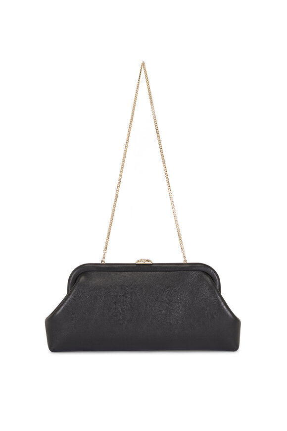 Jimmy Choo Skylar Black Leather Clutch - view 3