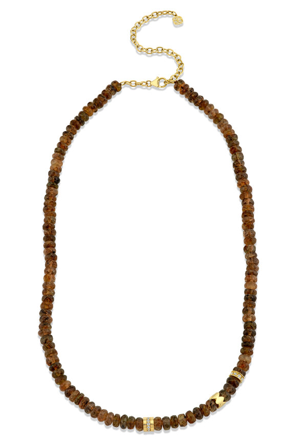 Sydney Evan Multi Rondelle Andalusite Faceted Beaded Necklace