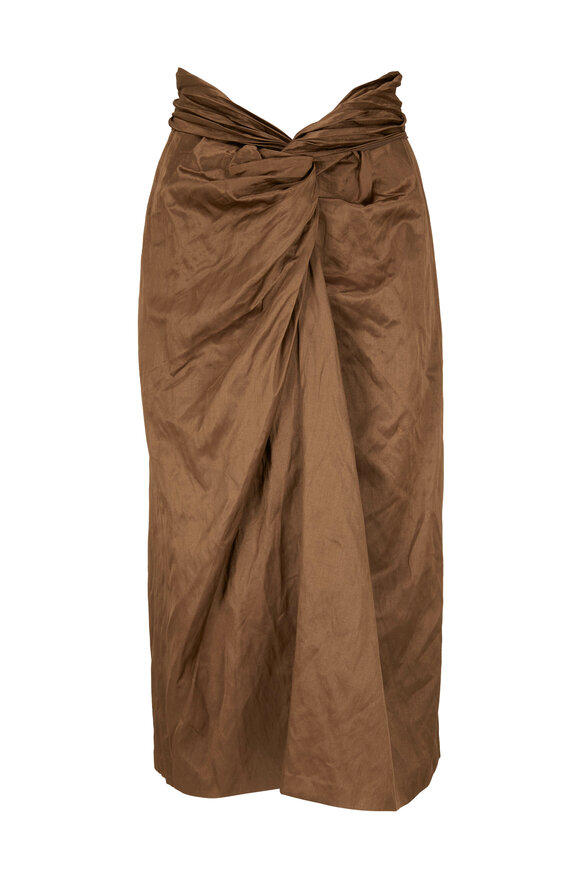 Vince - Metallic Cottonwood Twist Front Skirt 