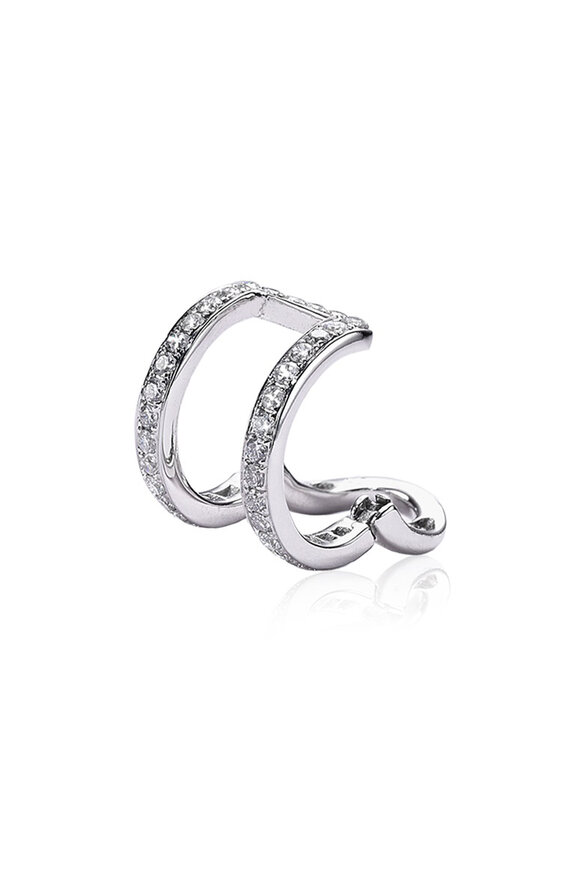 Nam Cho 18-karat Diamond Double Row Clip On Ear Cuff - view 2
