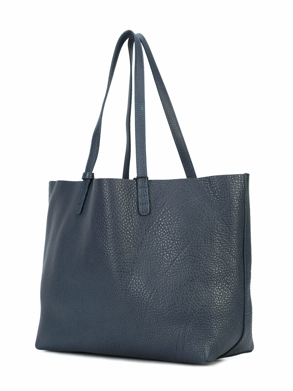 Mansur Gavriel - Navy Blue Pebbled Soft Leather Large Tote